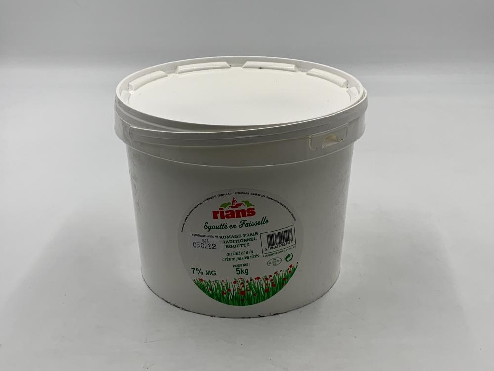 Fromage Blanc de Campagne Egoutté Faisselle - Rians / 5kg