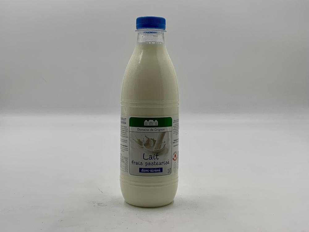 Lait 1/2 Ecrémé Frais Pasteurisé - Domaine de Grignon (78) / 1L