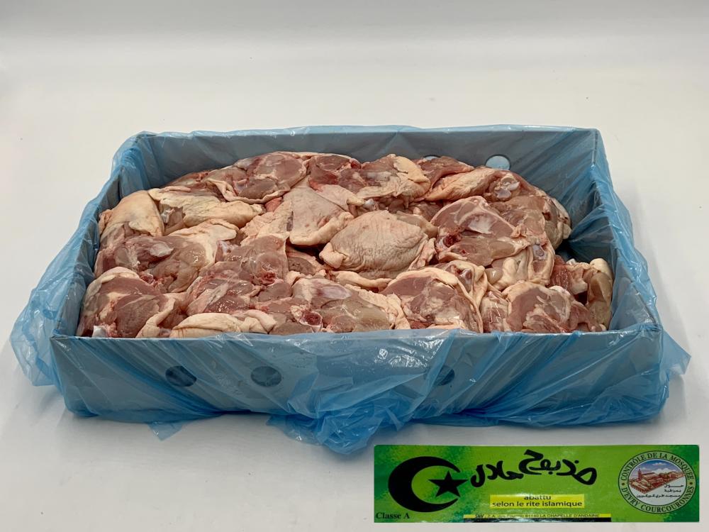 Haut de Cuisse de Poulet  Halal Hollandais Abattage Manuel, sans Electronarcose / 5kg