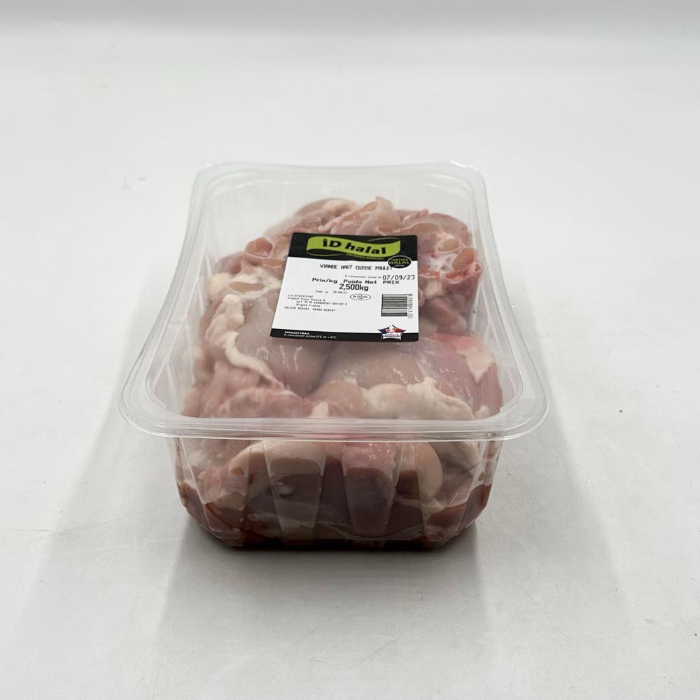 Haut de Cuisse de Poulet s/os et s/peau iD Halal - SBV / 2,5kg