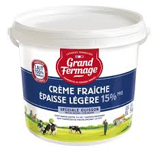 Crème fraiche épaisse légère - Grand Fermage / 5 kg