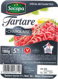 Tartare charolais 5% 8 x 180g - Socopa / 1,44kg