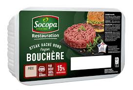 Steak haché rond 125 grs Charolais - Socopa / 1 kg