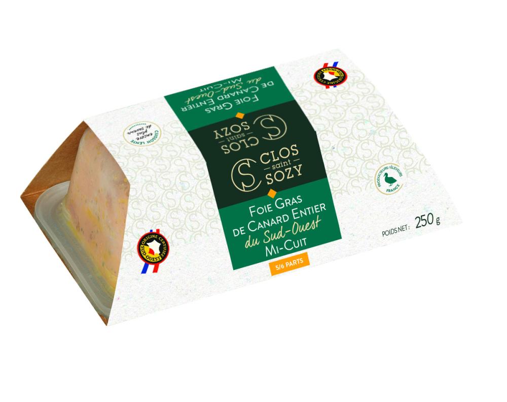 Foie Gras de Canard entier du Sud Ouest 250g Mi-cuit IGP - Quercynoise