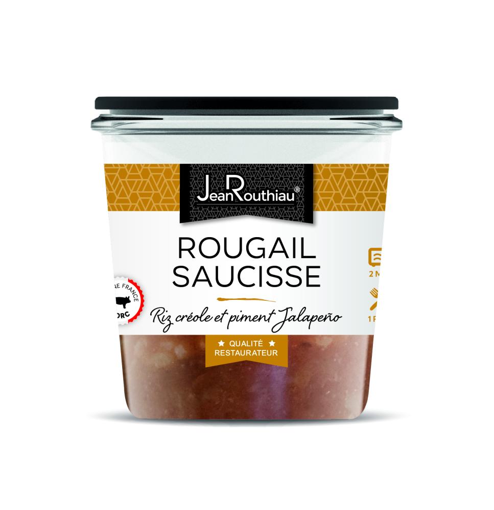 Rougail Saucisse Riz Créole et Piment Jalapeno Bocal Verre - Jean Routhiau