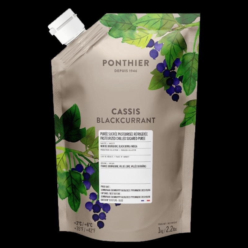 Purée réfrigérée Cassis - Ponthier / 1 kg