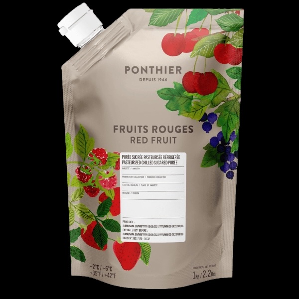 Purée réfrigérée Fruits Rouges - Ponthier / 1 kg