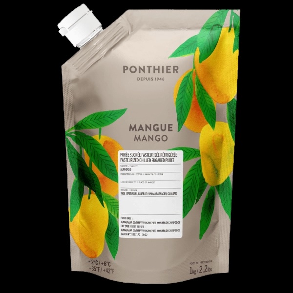 Purée réfrigérée Mangue- Ponthier / 1 kg