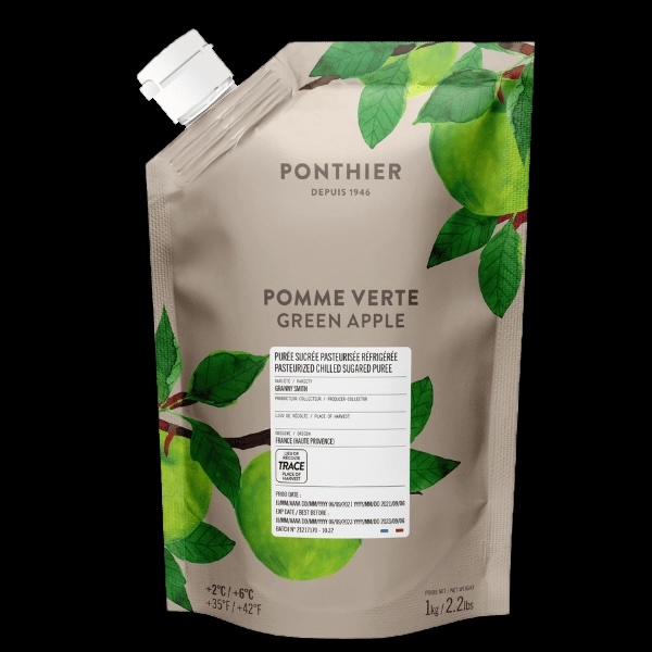 Purée réfrigérée Pomme Verte - Ponthier / 1 kg