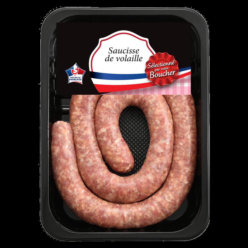Saucisse de Dinde Nature Brasse s/at - STAM POIRAUD / 550g