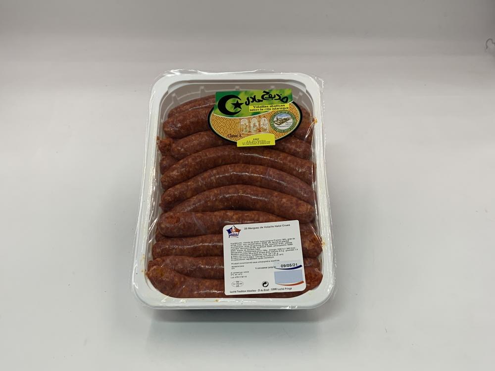 Merguez de Volaille Halal x 10 - SNV / 1.5kg