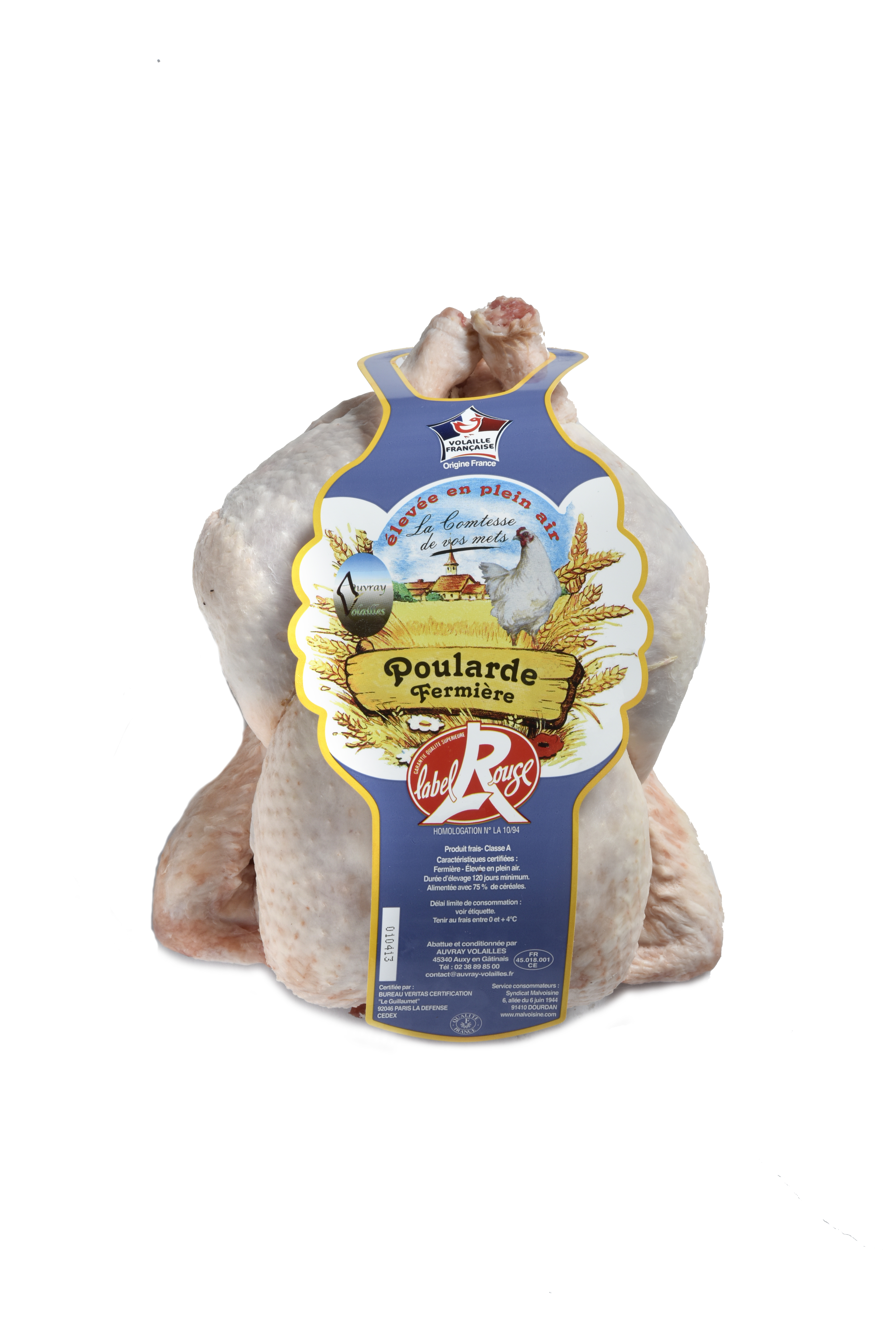 Poularde Fermière Pac Label Rouge - Auvray /2,2kg