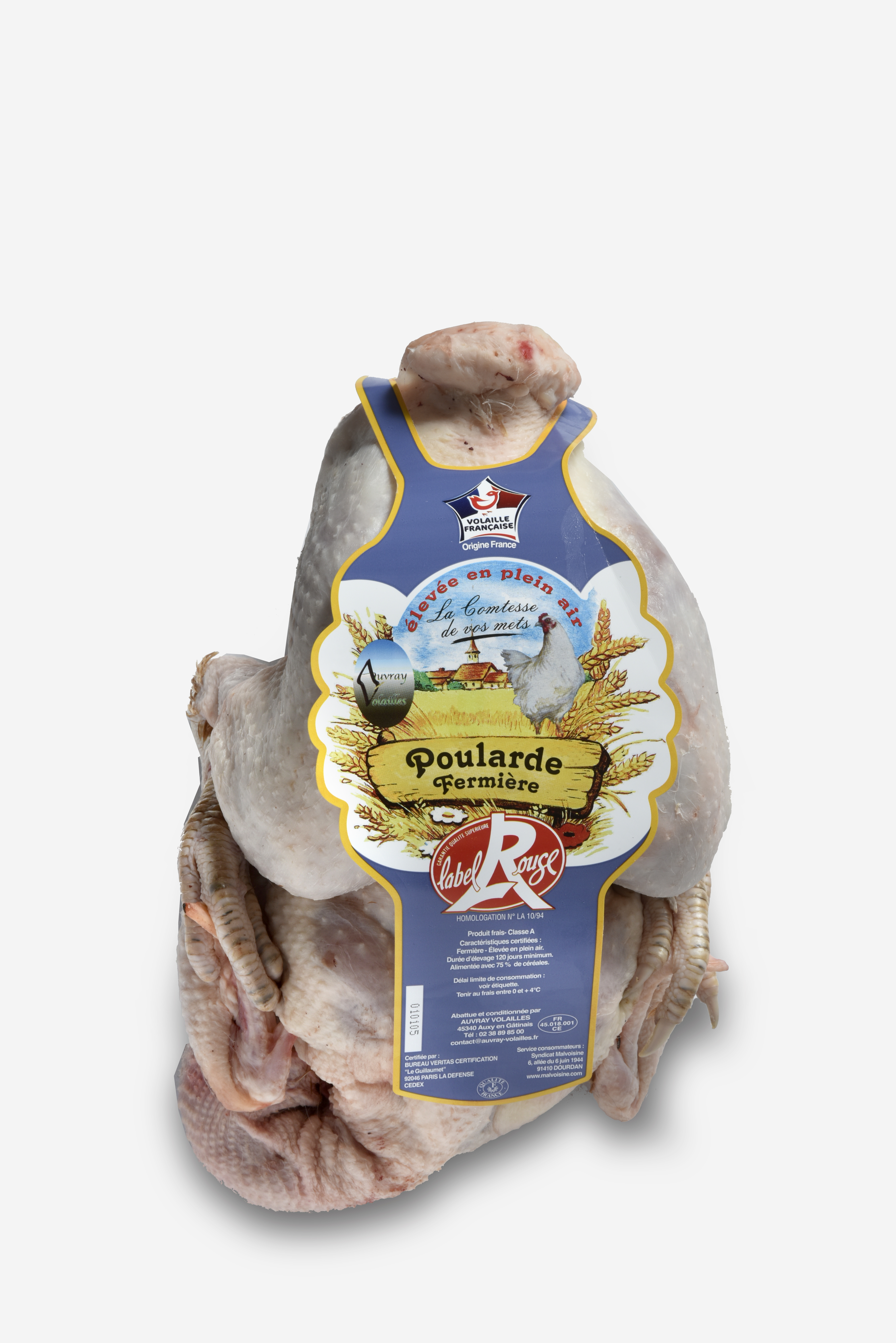 Poularde Fermière Effilé Label Rouge - Auvray /2,5kg