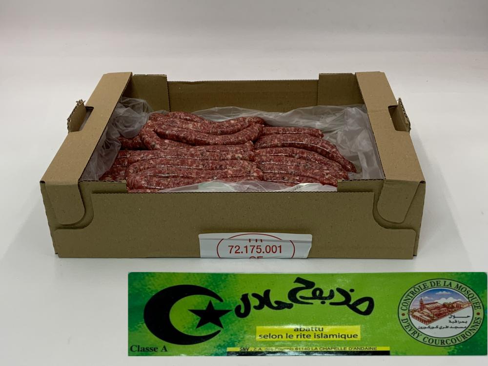 Saucisse de Volaille aux Herbes Halal - SNV / 3kg