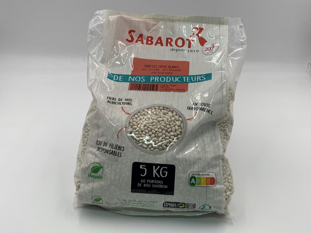 Haricots lingots blancs - SABAROT / 5kg