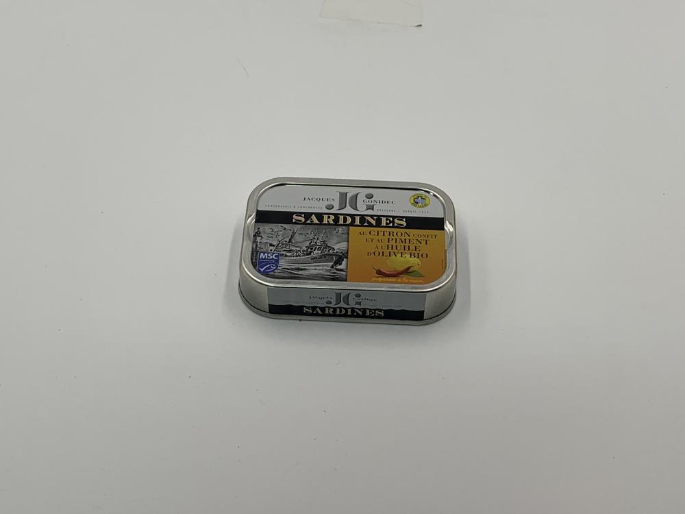 Sardines Citron Piment Bio - Jacques Gonidec / 115g