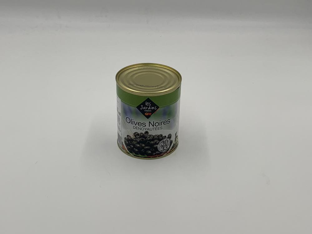 Olives Noires Dénoyautées 4/4 - Les Jardins / 800g