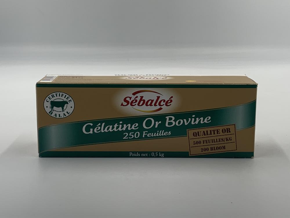 Feuille de Gélatine Or Bovine - Sébalcé / 500 feuilles