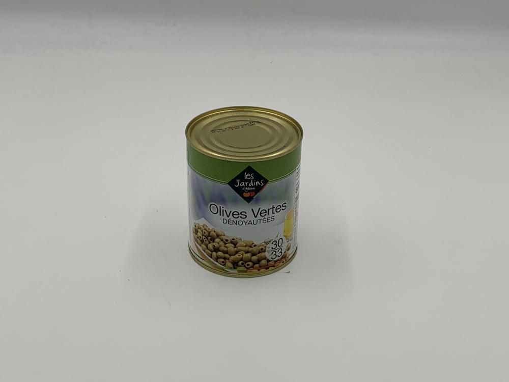 Olives Vertes Dénoyautées 4/4 - Les Jardins / 800g