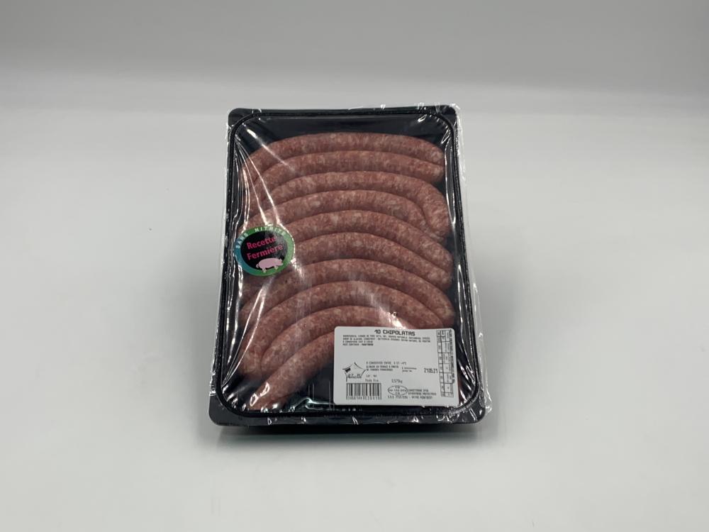 Chipolata Artisanale x10 VPF - Piveteau / 700g