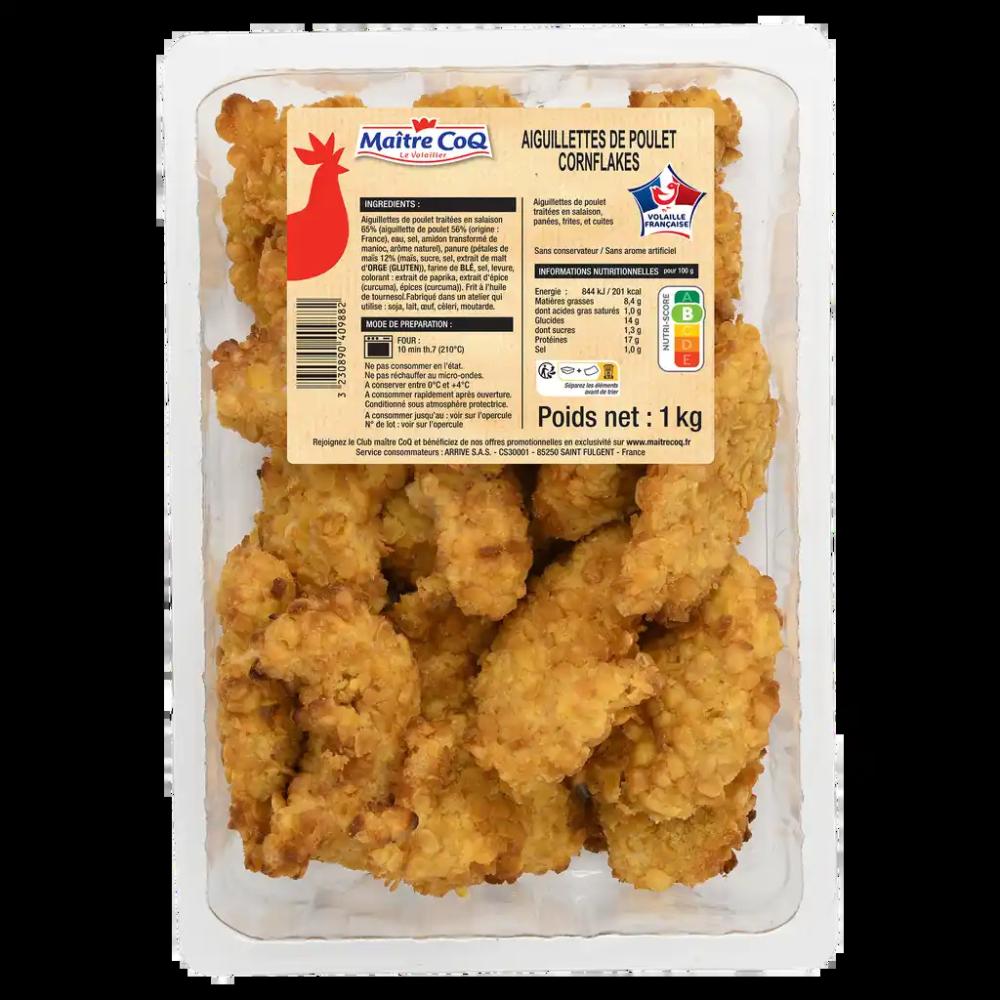 Aiguillette de Poulet Corn Flakes BQ S/at - Maitre Coq / 1 kg