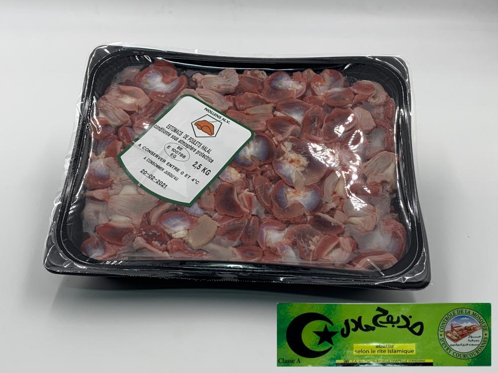 Gésier de Poulet Import Halal s/at - Nollens / 2.5kg